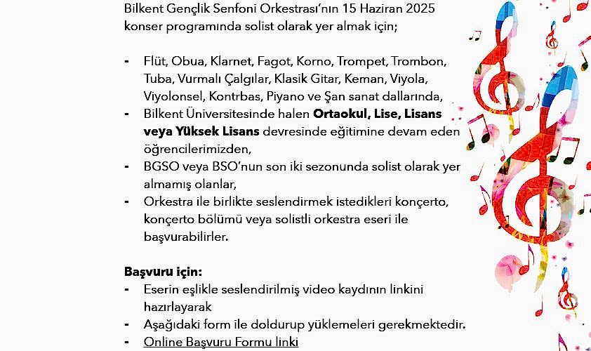 BGSO 2024-25 Bahar Solist Seçmeleri Duyurusu